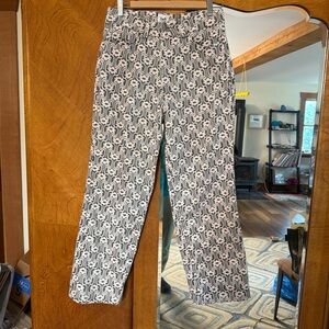 Tach Blue and White Floral Pattern Jeans 28-29" waist